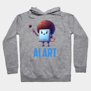 Cute AI Artist Robot Hoodie